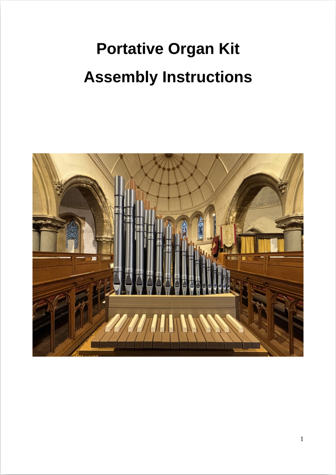 Portative Organ Kit Assembly Instructions
